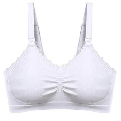 Dojčiacia podprsenka s čipkou BabyOno, biela, F75-80 cm