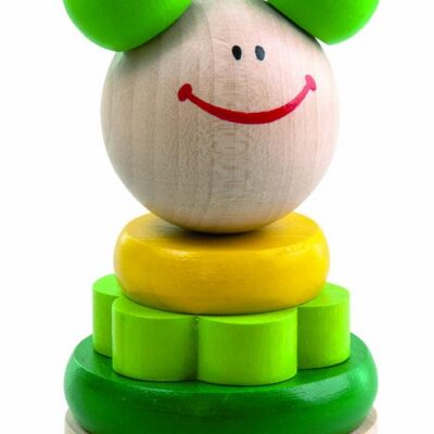 Drevená pyramída hojdacia žabka