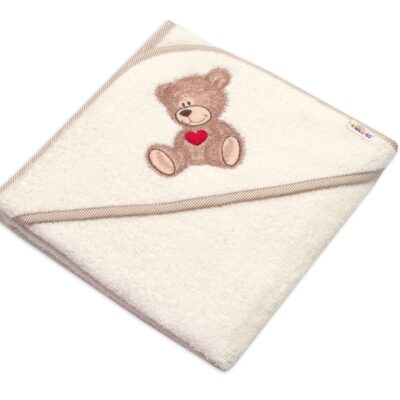 Froté osuška s kapucňou, 80x80cm Sweet dreams by TEDDY - ecru
