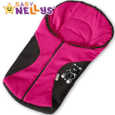 Baby Nellys: Fusak POLAR (amarantový medvedík)