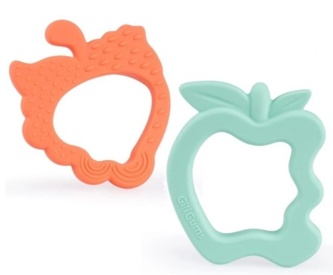 GiliGums: Sada hryzátok Ovocie (oranžovo/zelené)