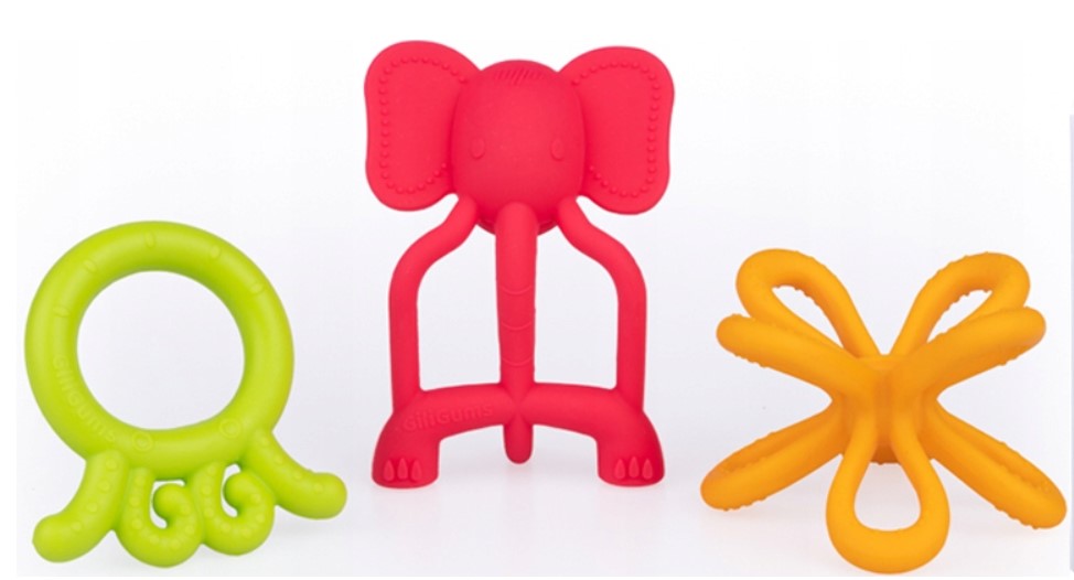 GiliGums: Silikónové hryzátka Natur (3ks)