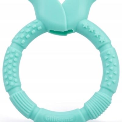GiliGums: Silikónové hryzátko Kvet (mätová)
