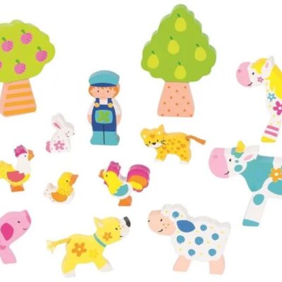 Goki: Drevená hračka Susibelle Farma (14ks)