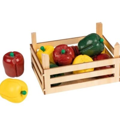 Goki: Drevený košík s paprikou