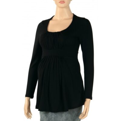 Gregx Tehotenská blúzka dl. rukáv Kaďa čierna, vel. XL/XXL