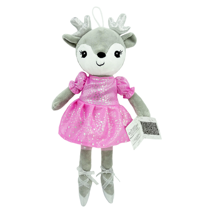 Handrová bábika, srnka Baletka, 35 cm - ružová