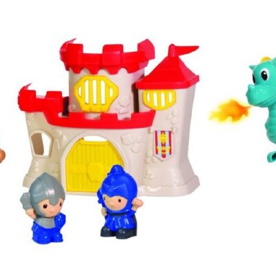 Hračka Rytiersky hrad s drakom+ rytier a kôň 5D sada