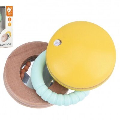 Hrkálka makrónky drevo / plast v krabičke 12x16x8cm 6m +