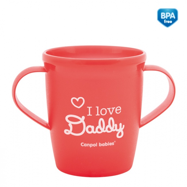 Canpol Babies: Hrnček 31/208 I LOVE DADDY (červený)