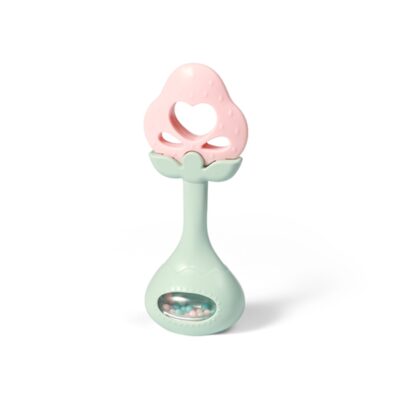 Hryzátko s hrkálkou - Jahôdka, pastelová