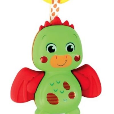 Interaktívna hrkálka Baby, Dráčik, zelené