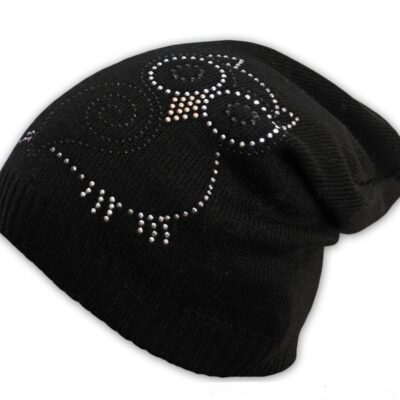 Baby Nellys: Čiapka Malá sova (čierna)