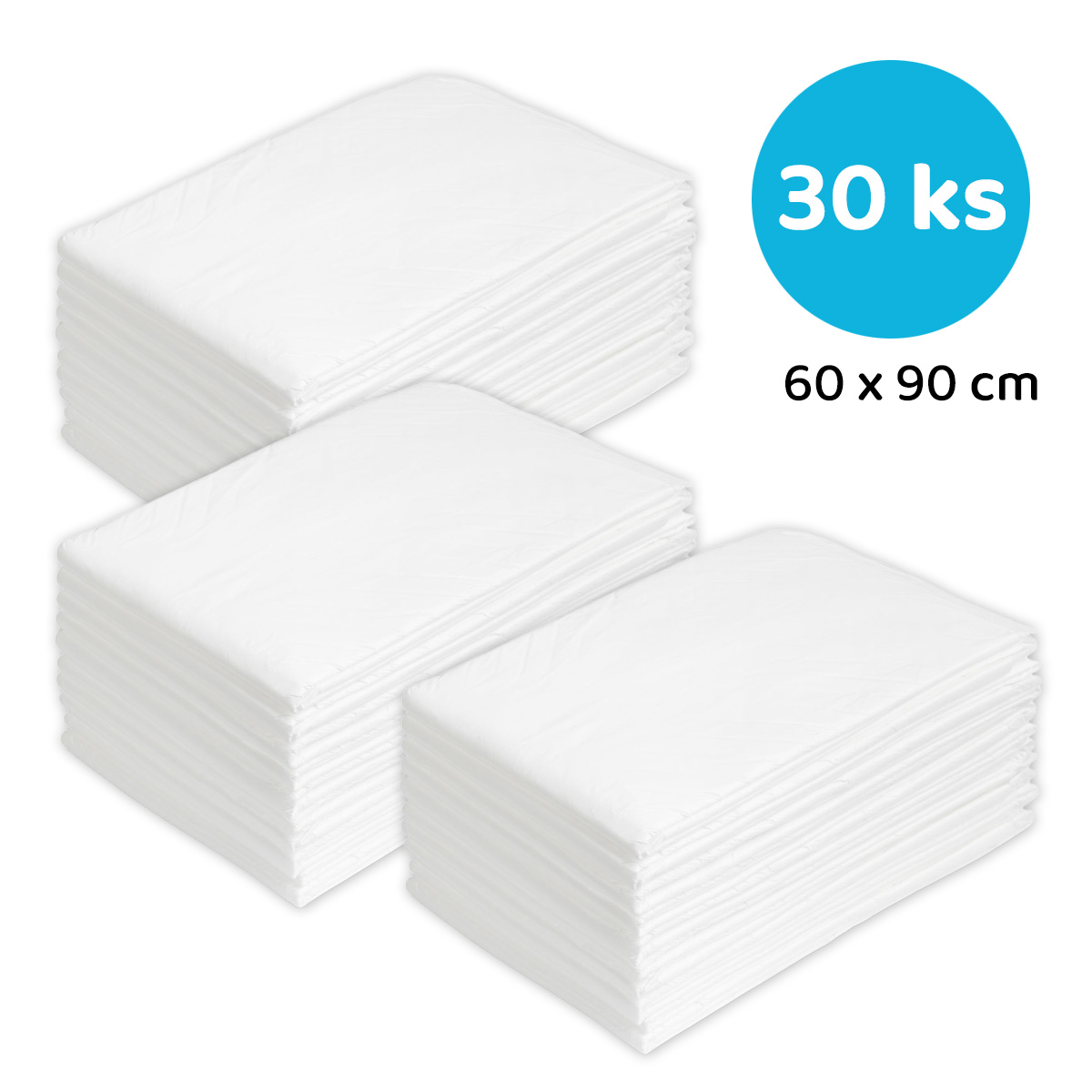 Jednorazové prebaľovacie podložky Premium 60x90cm - 30ks, výhodné balenie