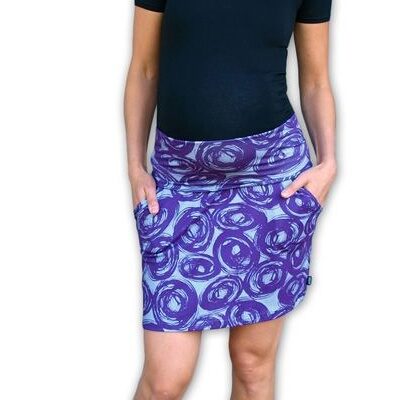 JOŽÁNEK Letná tehotenská sukňa s vreckami - vzor č. 01 - L/XL