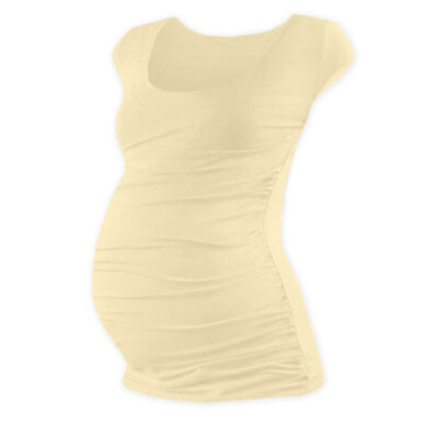 JOŽÁNEK Tehotenské tričko mini rukáv JOHANKA - caffe latte, vel. XXL/XXXL