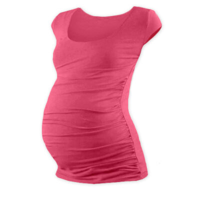 JOŽÁNEK Tehotenské tričko mini rukáv JOHANKA - lososovo ružová