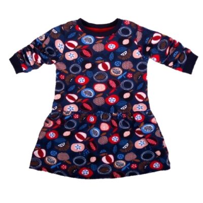 K-Baby Dievčenské bavlnené šaty, Ovocie - granátové, veľ. 86