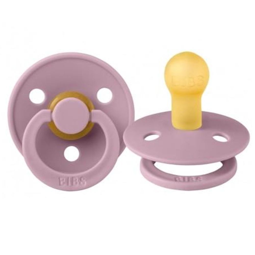 Kaučukový cumlík BIBS, 0-6 m, púdrová/fialová
