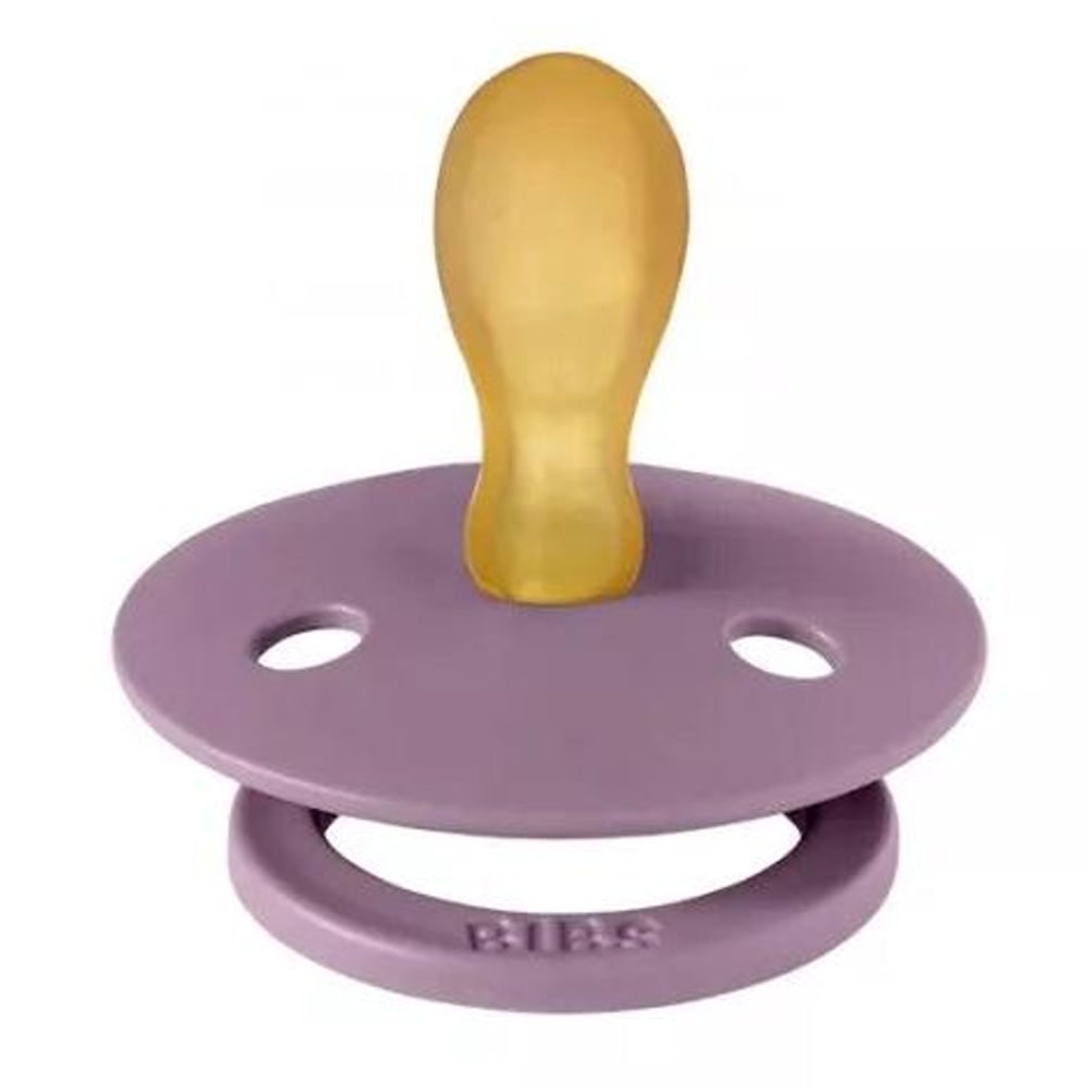 Kaučukový cumlík BIBS symetrický, 0 - 6 m, fialový