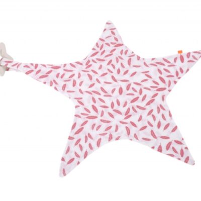 Kikadu: Muchláčik hviezda s hryzátkom (ružové pierka)