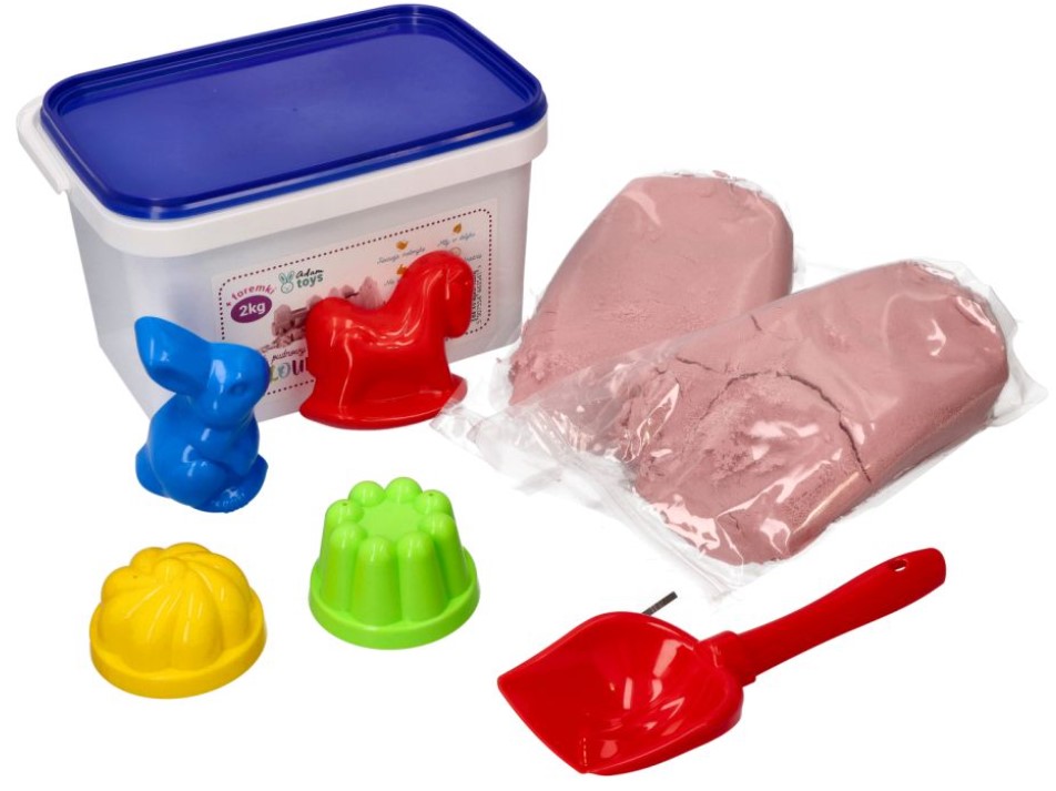 Kinetický piesok 2kg + mix formičiek (púdrový)