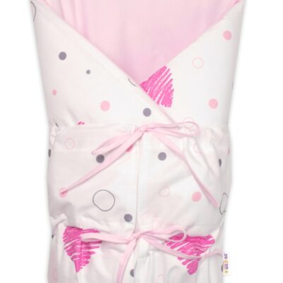 Klasická retro zavinovačka LALLY šnurovacia s výplňou,I love Girl Baby Nellys,ružová/biela