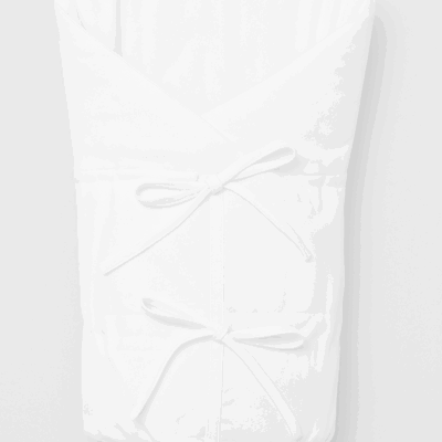 Klasická retro zavinovačka NATURE šnurovacia s výplňou - biela