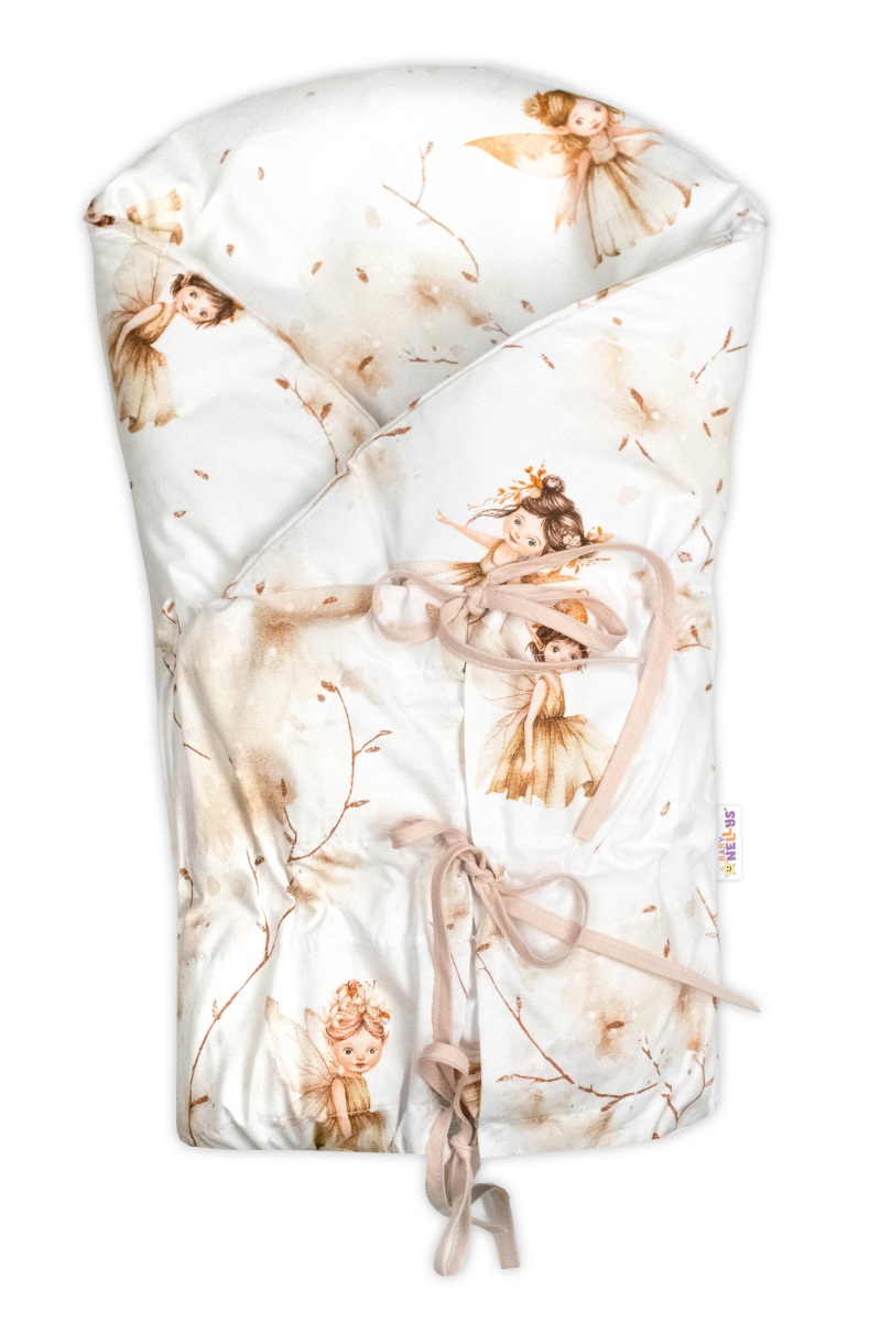 Klasická retro zavinovačka šnurovacia s výplňou, Elfí víla béžová