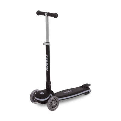 Kolobežka pre deti, 3 kolesová carbon - čierná