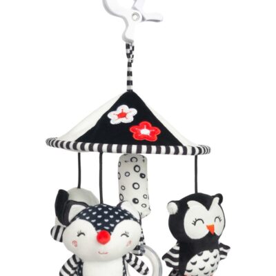 Kolotoč do kočíka black&white - Líška