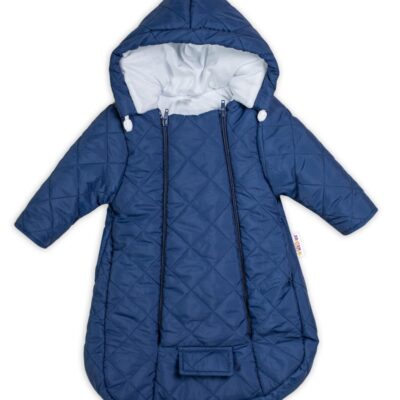 Kombinézka s kapucňou do autosedačky, kočíka Lux Baby Nellys ®prošívaná - granát