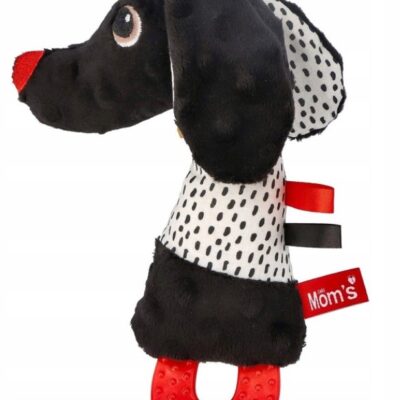 Kontrastná senzorická hračka Hencz Toys, Psík s pískatkom a hryzátkom