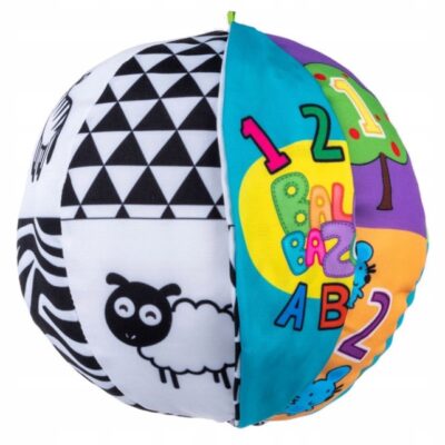 Kontrastný obojstranný balónik Bali Bazoo so zvončekom