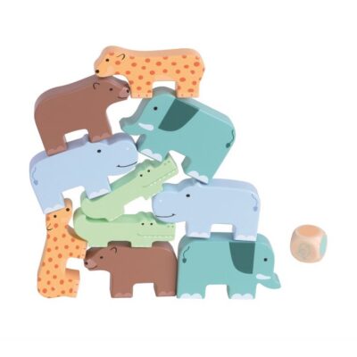 Lelin: Drevená skladacia hra Zvieratká (10ks)