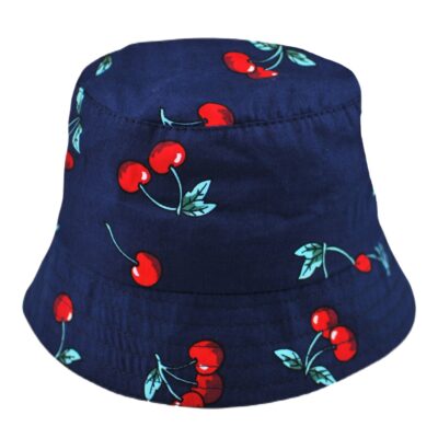 Letný, jarný klobúčik Baby Nellys, Čerešne - granát, veľ. 86/92, obvod: 46/50 cm