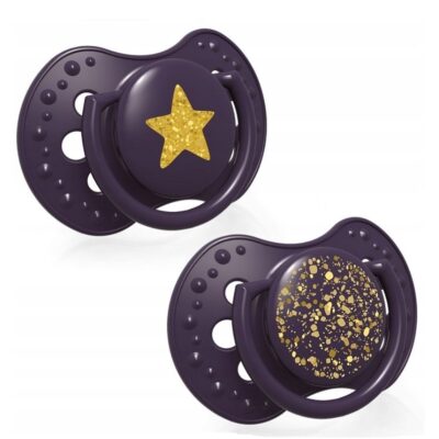 Lovi: Silikónové cumlíky 3-6m Stardust (fialové)