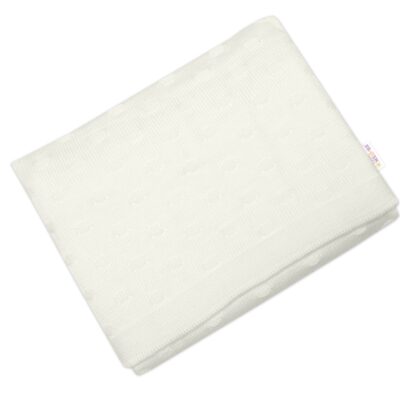 Luxusná bambusová pletená deka 80x100cm (biela)