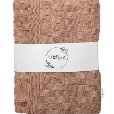 Luxusná pletená deka CUBE 80x100cm (béžová)