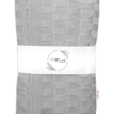 Luxusná pletená deka CUBE 80x100cm (sivá)