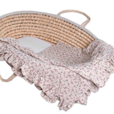 Luxusná dvojvrstvová mušelínová deka s volánikmi, Ružička, Baby Nellys 120 x 120 cm, ecru