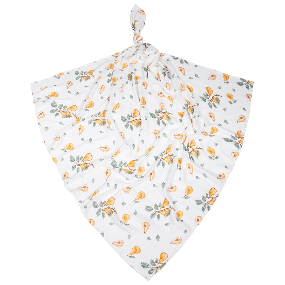 Luxusná osuška, plienka 110x110cm, bambusová, Hrušky