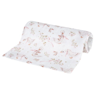 Luxusná osuška, plienka 110x110cm, bambusová, Husičky