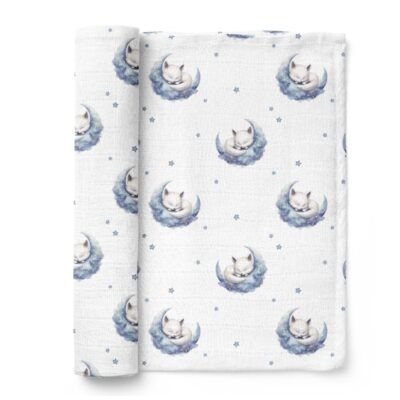 Luxusná osuška, plienka 110x110cm, bambusová, Lištičky