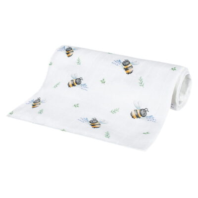 Luxusná osuška, plienka 110x110cm, bambusová, Včielky