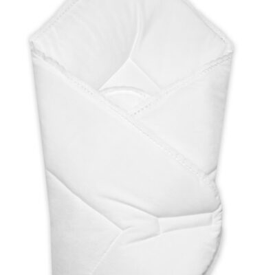 Luxusná zavinovačka Velvet s čipkovým lemovaním, 75 x 75 cm - biela