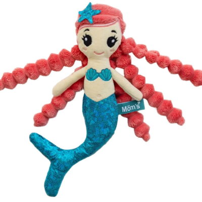 Mäkká handrová bábika Emma so šuštiacimi prvkami, modrá