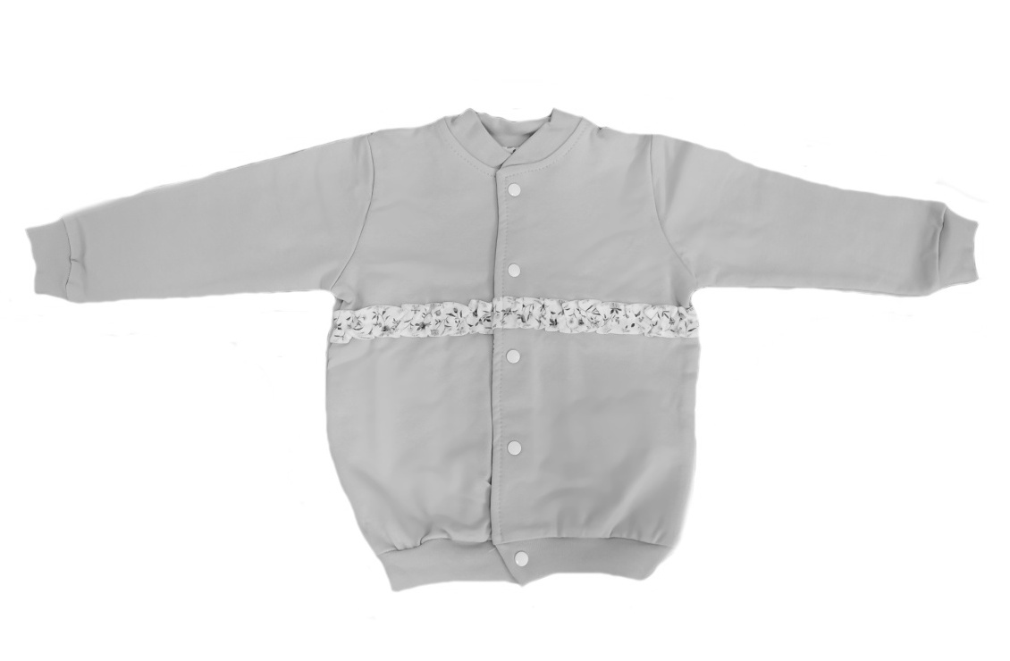 Mamatti Bavlnená detská mikina Lúka - sivá, veľ. 80