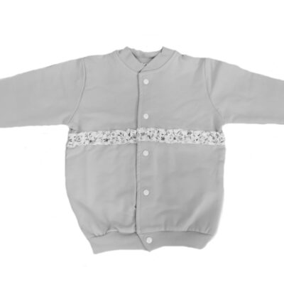 Mamatti Bavlnená detská mikina Lúka - sivá, veľ. 86