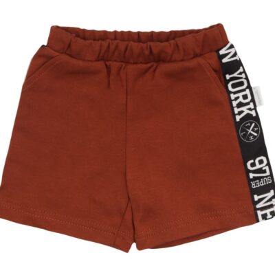 Mamatti Bavlnené kraťasky Baby Fox - hnedé